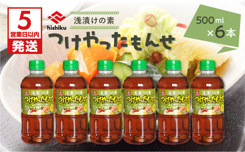 【5営業日以内に発送】ヒシク藤安醸造　浅漬けの素　つけやったもんせ　500ml×6本セット　K026-013