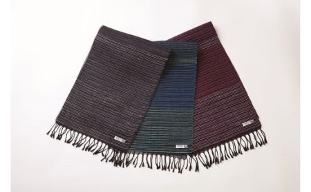 大島紬　黒キイトストール　Ｓ ③グレー　K040-001_3