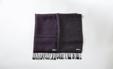 大島紬　黒キイトストール ①ワイン　K040-003_1