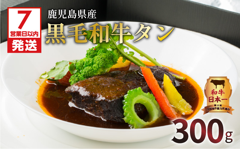 【7営業日以内に発送】【洋食グリル肝付】自慢の鹿児島県産黒毛和牛タン レトルトシチュー　K084-002