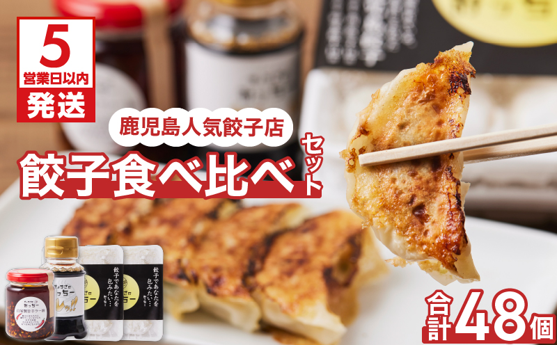 【5営業日以内に発送】鹿児島人気餃子店のお得な餃子食べ比べセット　K118-001