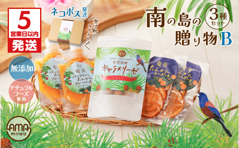 【5営業日以内に発送】【ネコポス】南の島の贈り物3種セットB　K275-002