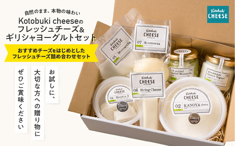 1128 フレッシュチーズ6種/ギリシャヨーグルトセット　KN087-002