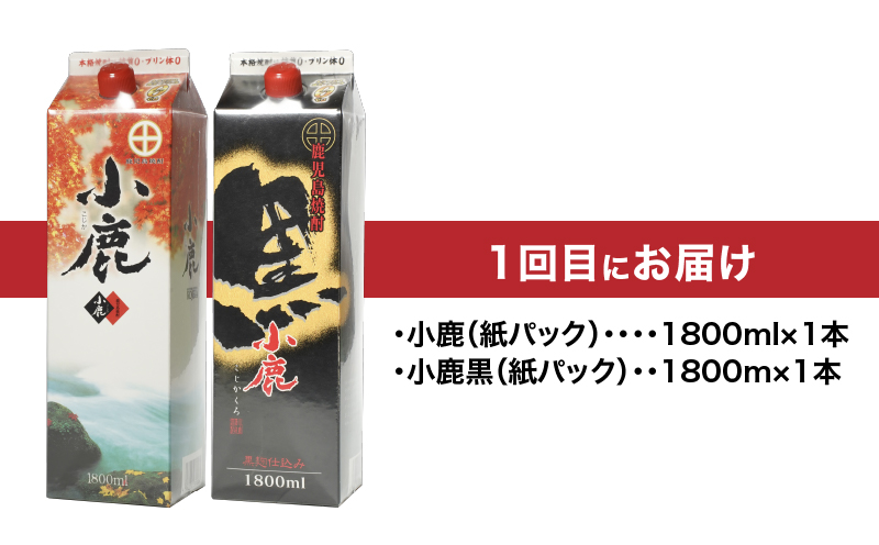 1406-1 【全4回定期便】焼酎紙パック飲み比べ　KN031-T03