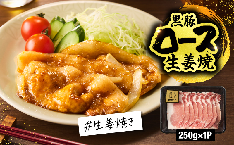 1780 鹿児島黒豚バラエティセット（ロース生姜焼き・バラスライス・切り落とし） 豚肉 黒豚 小分け 生姜焼 簡単 おかず 鹿児島 鹿屋 鎌田黒豚 KN054-006