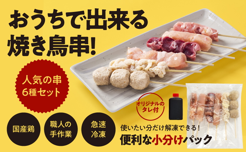 2459 【毎月定期】国産 鶏串48本セット（6種×8パック）全3回　KN077-T01