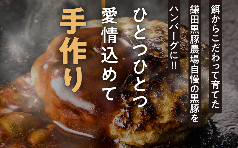 鹿児島県産黒豚生ハンバーグ 800g（80g×10個）　KN054-013