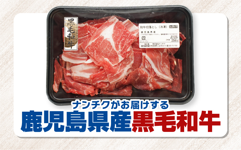 鹿児島県産 黒毛和牛 切り落し 計1kg　KN102-006-02