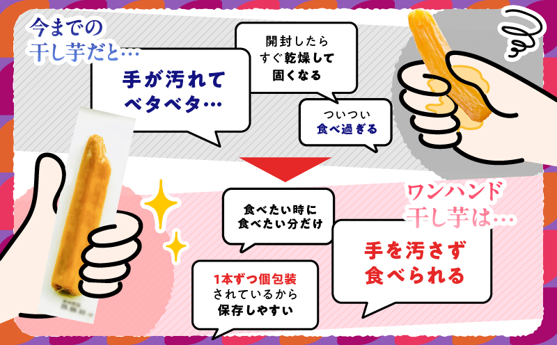 個包装で食べやすい！ワンハンド干し芋 240g（120g×2袋）　KN161-001-03