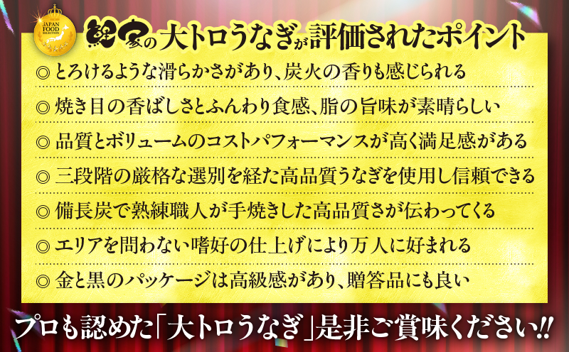 1706-2 大人気！鯉家の極上蒲焼「簡単！大トロうな重（カット蒲焼4袋）」【国産・手焼き備長炭】　KN040-013-01