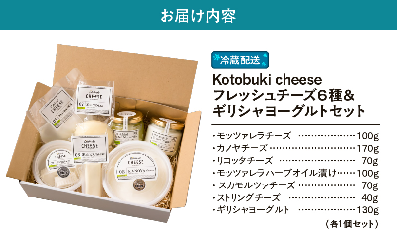 1128 フレッシュチーズ6種/ギリシャヨーグルトセット　KN087-002