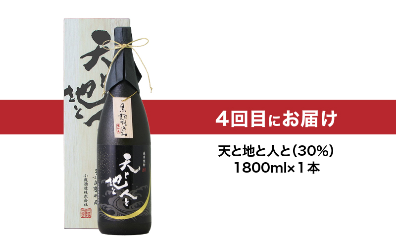 1280-1 【全4回定期便】飲み比べ焼酎（1800ml）　KN031-T02
