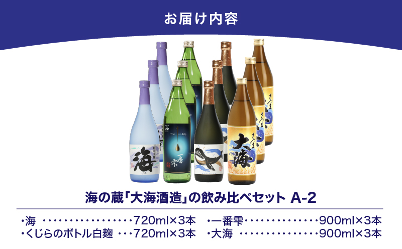 【超特急便】1796 海の蔵「大海酒造」の飲み比べセット！A-2（合計12本）　KN043-002-02