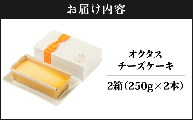 2028 オクタス チーズケーキ 2箱（250g×2本）　KN021-028-01