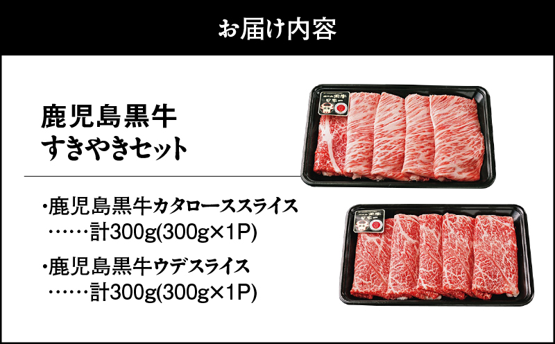 2056 （D-101）鹿児島黒牛すきやきセット600g　KN009-008