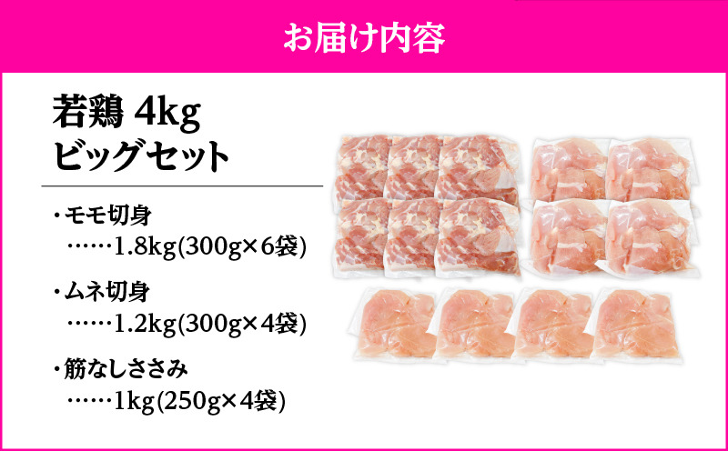 2648 若鶏4kgビッグセット　KN105-001-02