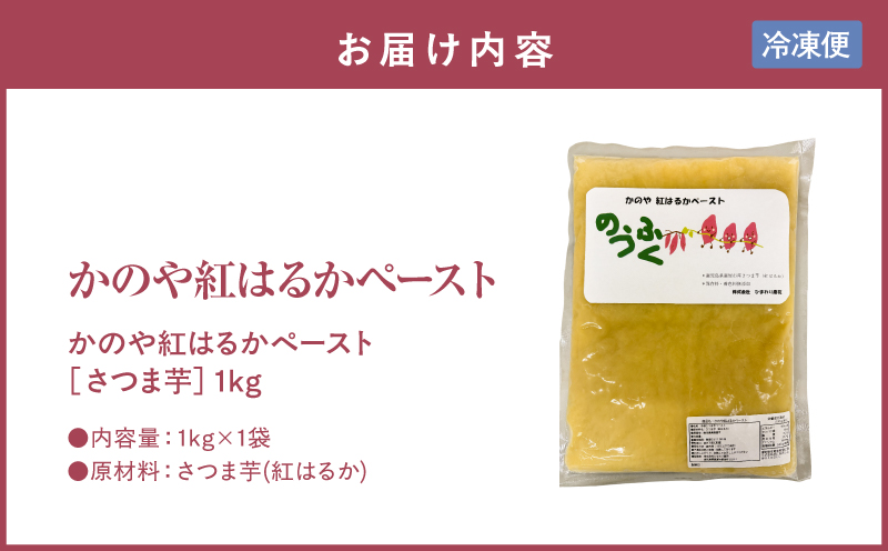 2845 かのや紅はるかペースト（さつま芋） 1kg（業務用）　KN109-001-02