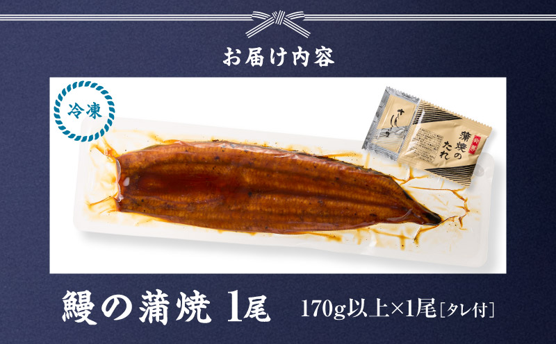 クラウドファンディングで応援！鰻の蒲焼 170g×1尾　KN026-020