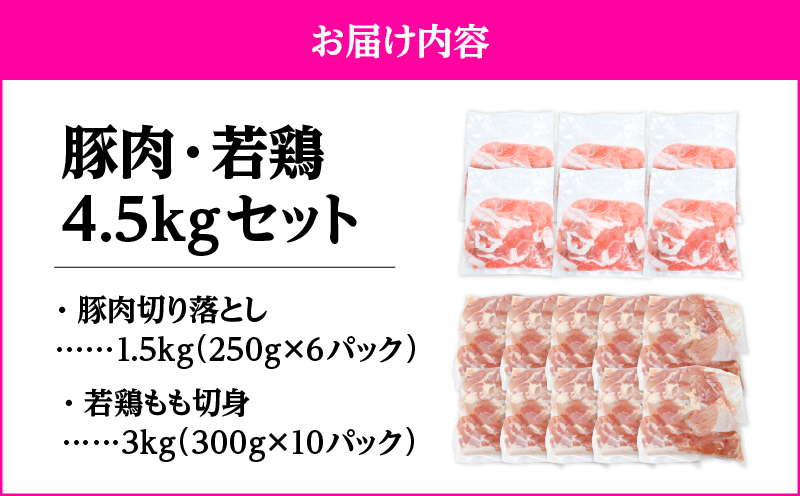 鹿児島県産豚肉・若鶏 4.5kgセット　KN105-015-02