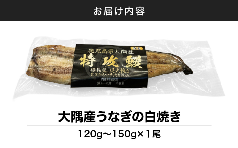 大隅産うなぎの白焼き 1尾　KN174-002-01