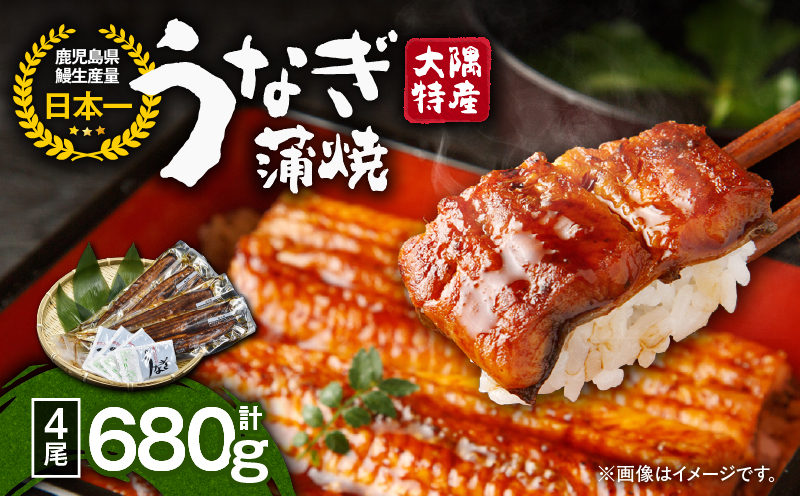1388 大隅特産うなぎ蒲焼4尾（680g）　KN060-001-02