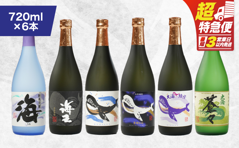 【超特急便】1794 海の蔵「大海酒造」の飲み比べセット！A-1（合計6本）　KN043-002-01