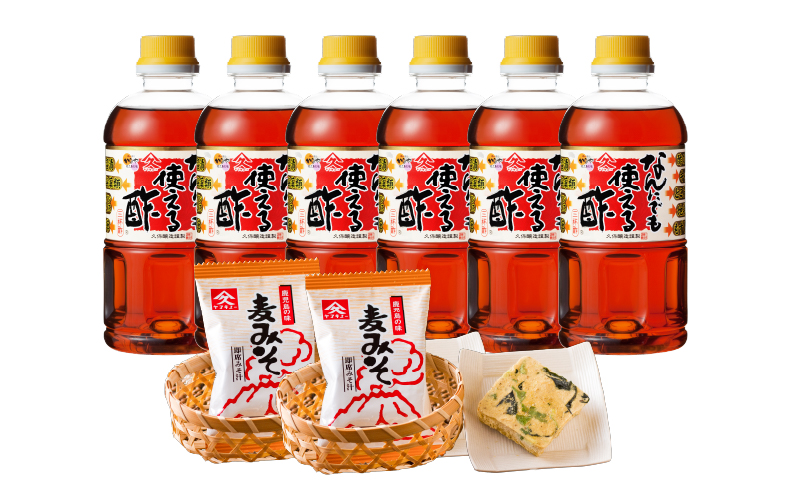 1995 なんにでも使える酢500ml×6本+みそ汁セット　KN016-005-01