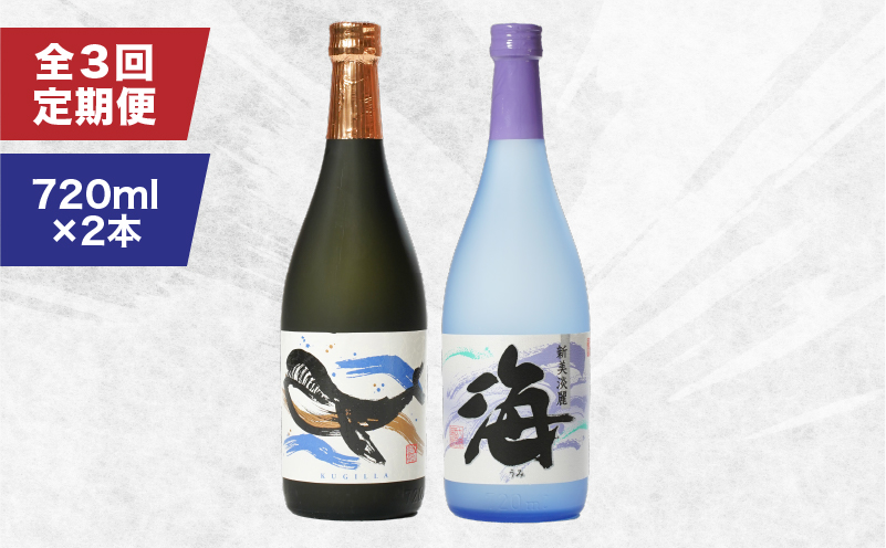 2157 【定期3回】人気焼酎！海＆くじらのボトル720mlセット（計6本）　KN043-T01