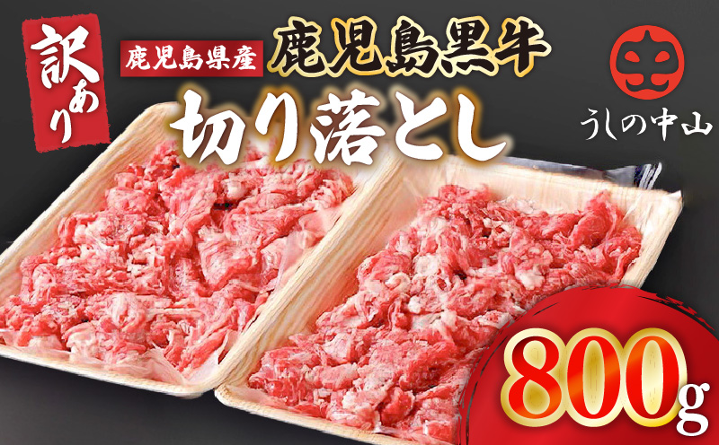 2232-1 【訳あり】うしの中山 黒毛和牛 切り落とし 800g　KN050-031