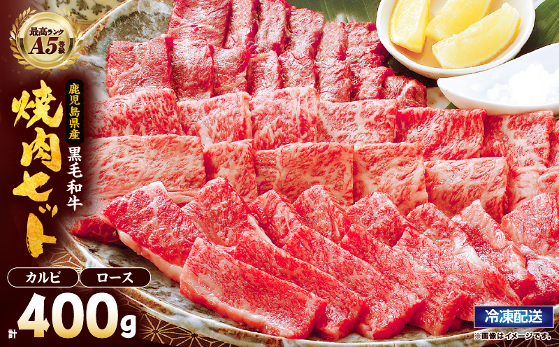 2634 A5等級鹿児島県産黒毛和牛カルビ＆ロース焼肉セット　KN101-009