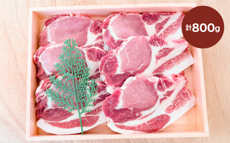 2883 鹿児島産黒豚ロースとんかつ木箱 800g　KN010-008