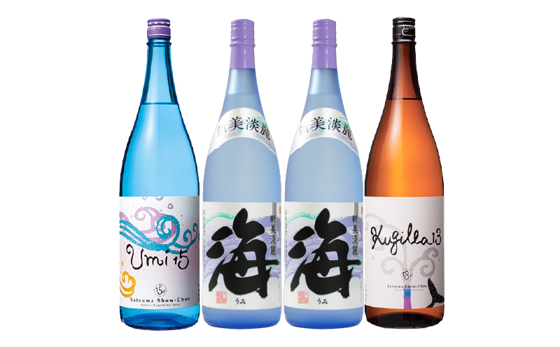 672-1 おすすめ焼酎！海と海わり・くじらわりの1.8L4本セット　KN034-013