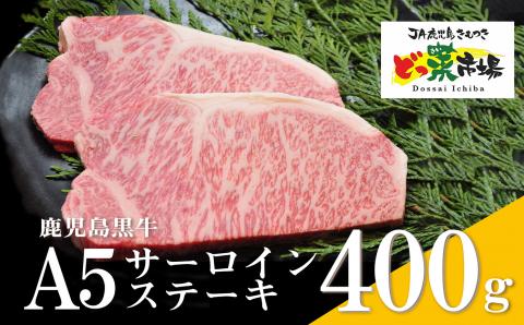 鹿児島黒牛サーロインステーキ(A5ランク)400g[200g×2枚]