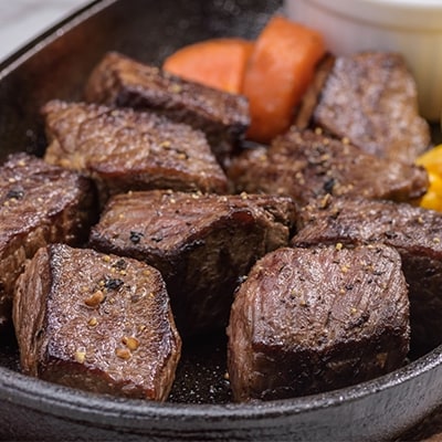 枕崎牛 カルビ＆サイコロステーキセット【計350g】 牛肉 カルビステーキ 和牛 国産 A6-148【配送不可地域：離島】