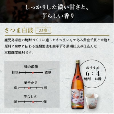 【のし付き・御歳暮】【数量限定】さつま白波干支ラベル(巳年)1800ml×2本　A8-97S【配送不可地域：離島】