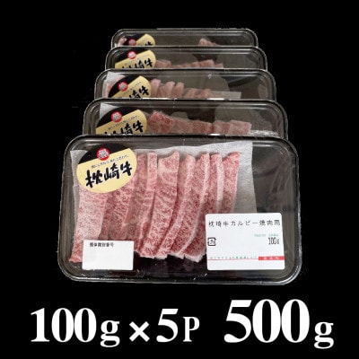 鹿児島 枕崎牛 【カルビ 500g】 焼肉 国産和牛 小分け 5P　B0-4【配送不可地域：離島】