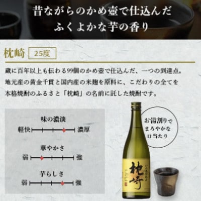 かめ壺仕込み「枕崎 720ml」×4本 B9-5【配送不可地域：離島】