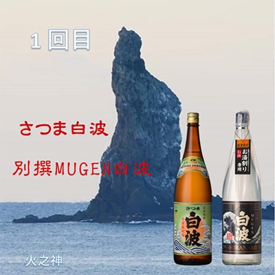 【毎月定期便】薩摩酒造の定番・こだわりの本格焼酎 全3回 EE-6004【配送不可地域：離島】