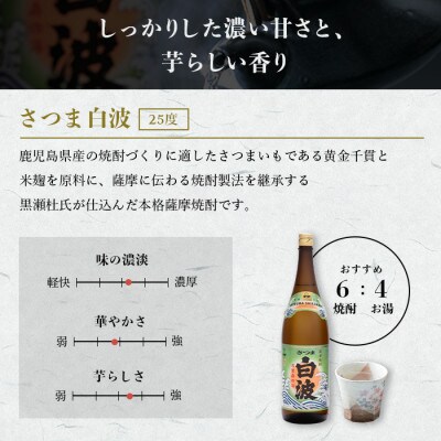 【毎月定期便】【さつま白波】25度 1800ml×6パックセット GG5-0005全2回【配送不可地域：離島】