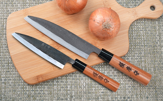 伝統工芸 包丁 薩摩守 大小セット 三徳包丁 文化包丁 ステンレス 2本組 H0-1【配送不可地域：離島・沖縄県】