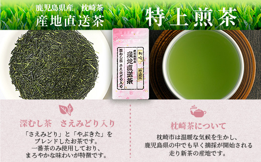 一番茶のみ使用!!【 特上煎茶 】  ( 100g×2本 )  枕崎産 大河内製茶 A3-218【配送不可地域：離島】