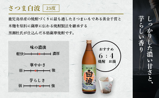 芋なのに飲みやすい!? 限定焼酎＆枕崎の定番焼酎 3種セット 900ml×各1本 A6-120【配送不可地域：離島】