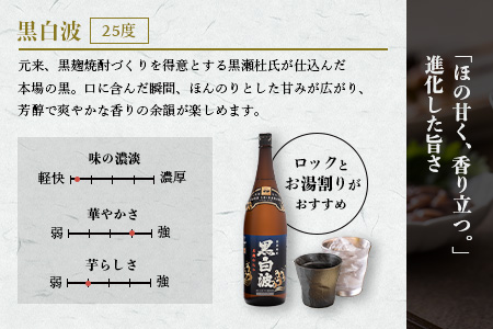 【黒白波】1800ml×2パックセット【薩摩焼酎】A5-25【配送不可地域：離島】