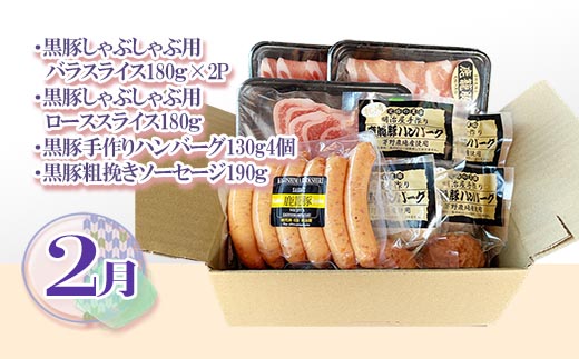 【発送月固定定期便】鹿児島県産黒豚三昧 EE0-0005 全4回【配送不可地域：離島】