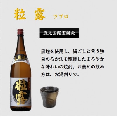 鹿児島限定販売の焼酎 3銘柄 1800ml×3本 B5-3【配送不可地域：離島】