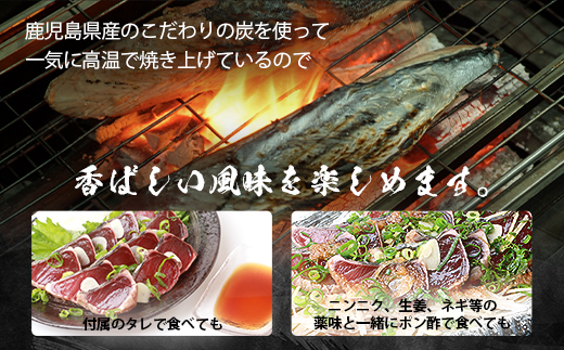 鹿児島県枕崎産 かつお 炭火焼たたきセット 【計1kg+タレ付】 A3-305【配送不可地域：離島】