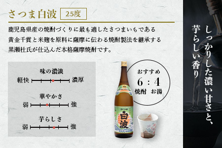 【さつま白波】25度【1800ml】6パックセット C7-7【配送不可地域：離島】