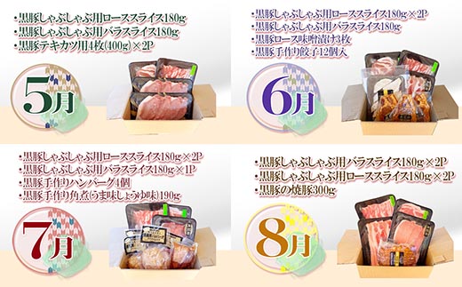 【発送月固定定期便】鹿児島県産黒豚三昧 HH-2全12回【配送不可地域：離島】