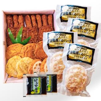 黒豚手作りハンバーグ＆さつま揚げ詰め合わせ A3-141【配送不可地域：離島】