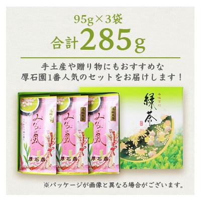 【お歳暮・のし付き】お茶の厚石園『高級深蒸し茶セット』 ギフト A3-97S【配送不可地域：離島】